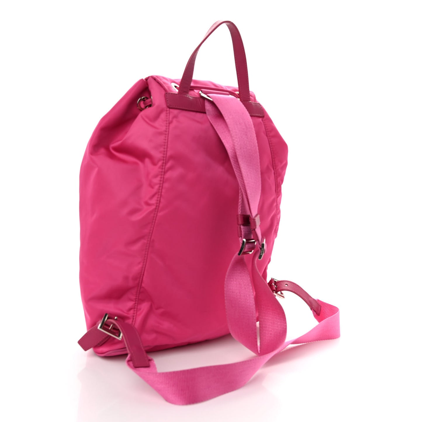 Tessuto Nylon Saffiano Vela Medium Backpack Pink