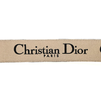 Christian Dior Canvas Embroidered Shoulder Strap Black 3 of 7