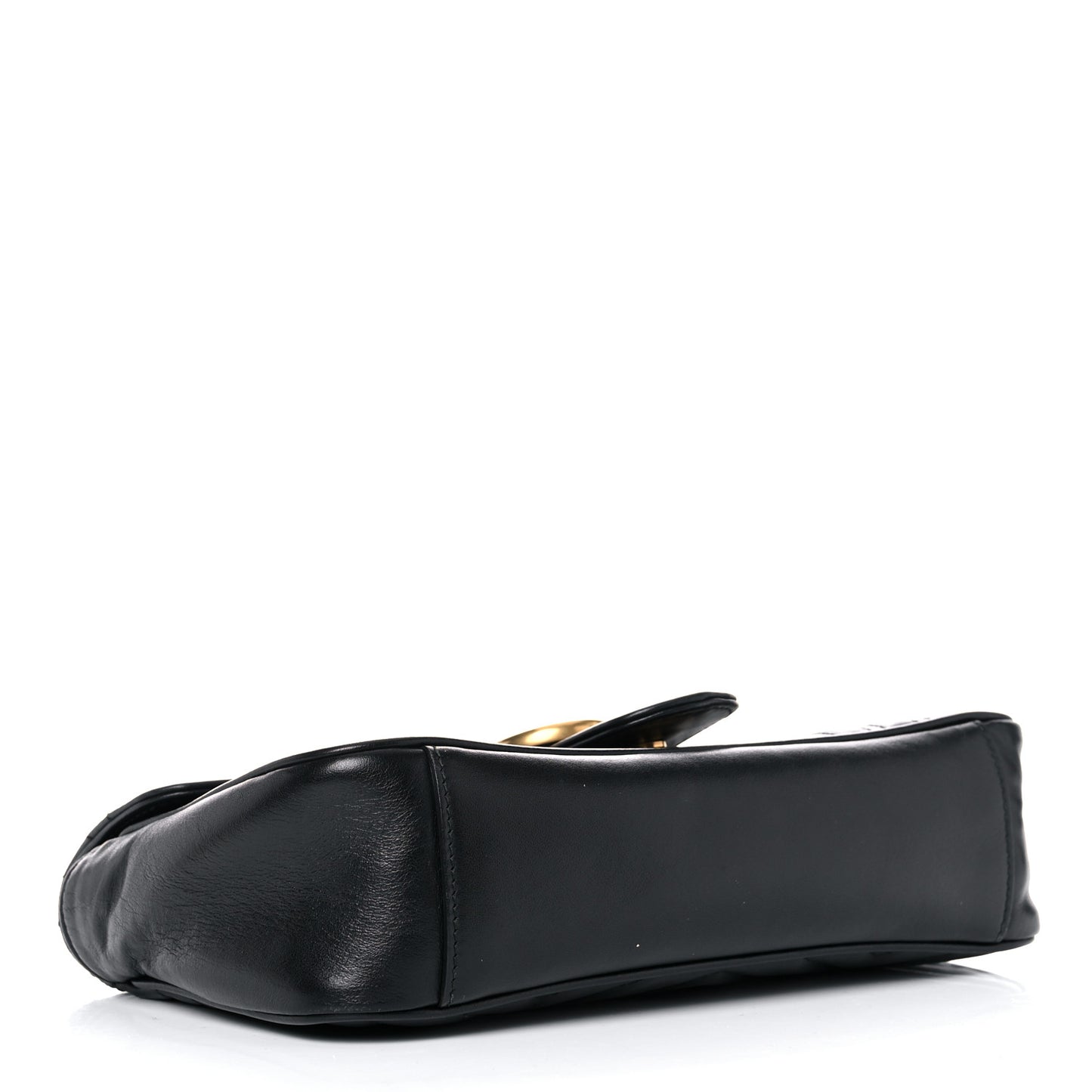 Calfskin Matelasse Small GG Marmont Shoulder Bag Black