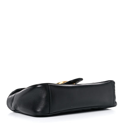 Gucci Calfskin Matelasse Small GG Marmont Shoulder Bag Black 3 of 18