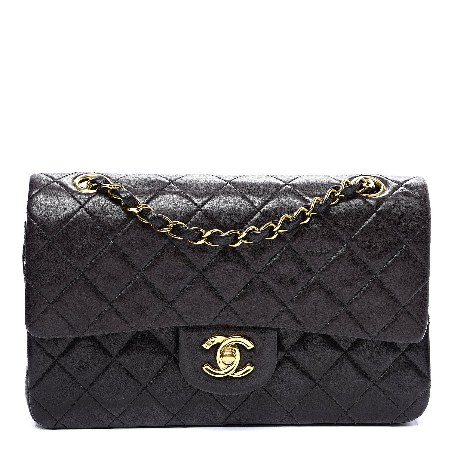 Chanel Lambskin Quilted Small Double Flap Black 1 of 10