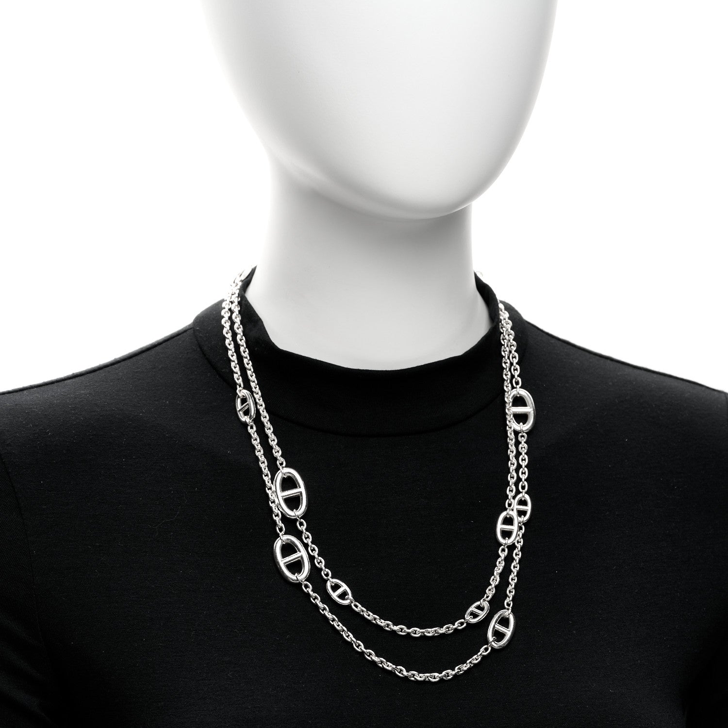 Hermes Sterling Silver Farandole Necklace 120 2 of 5