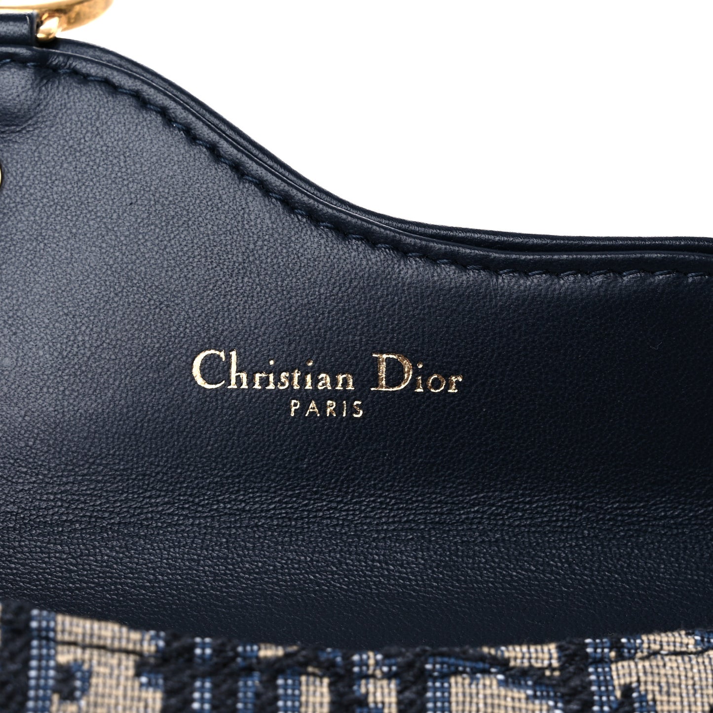 Oblique Saddle Cosmos Zipped Card Holder Blue