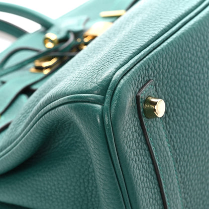 Hermes Taurillon Clemence Birkin 30 Malachite 10 of 12
