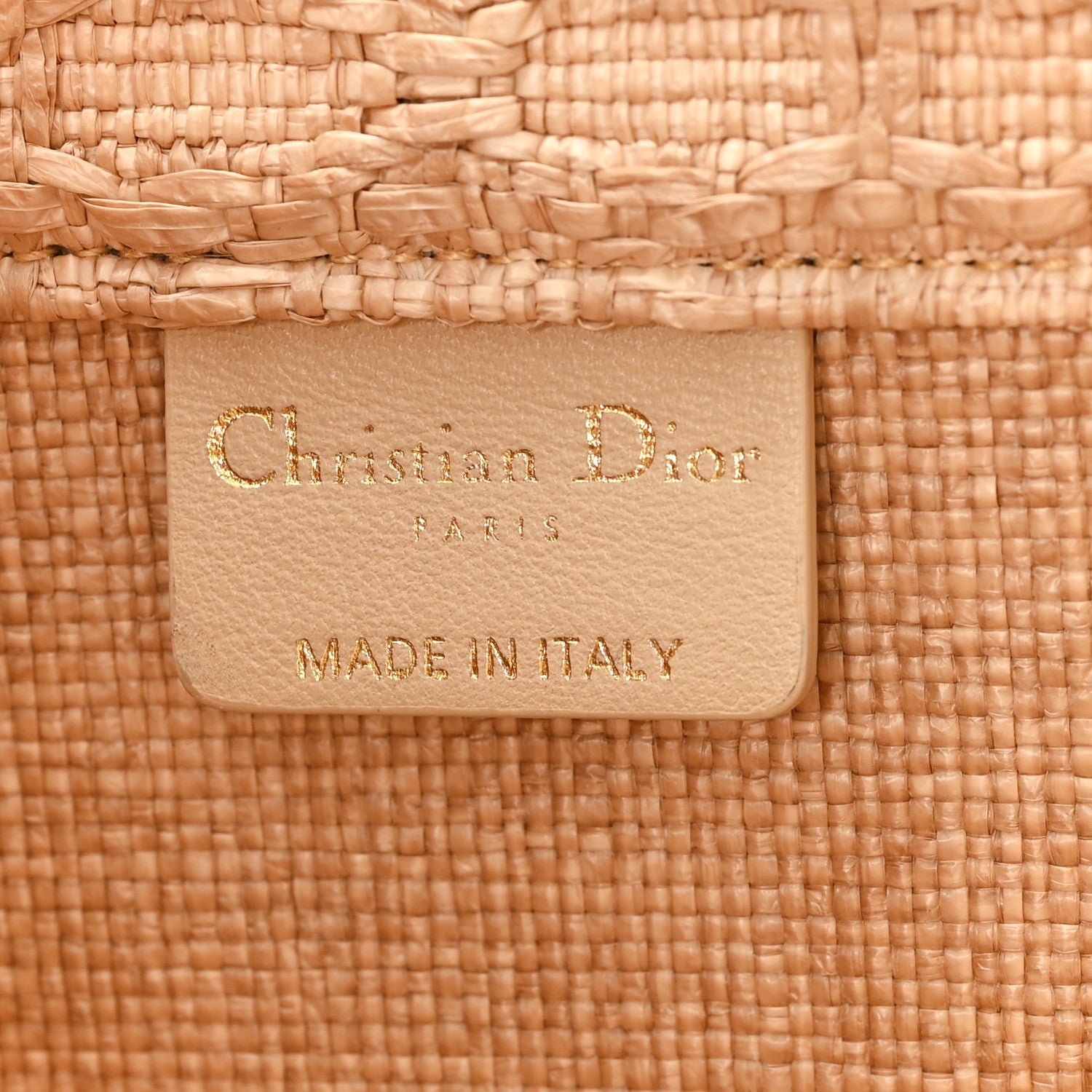 Christian Dior Raffia Cannage Medium Book Tote Natural 6 of 11