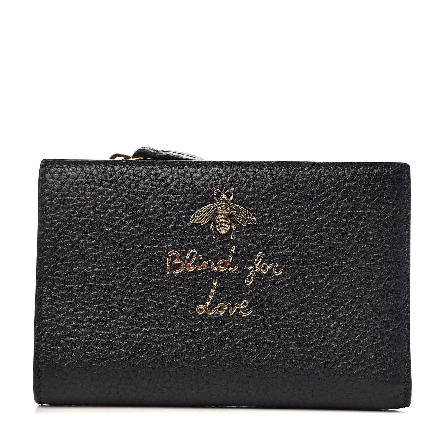 Calfskin Cellarius Blind For Bi-Fold Wallet Black