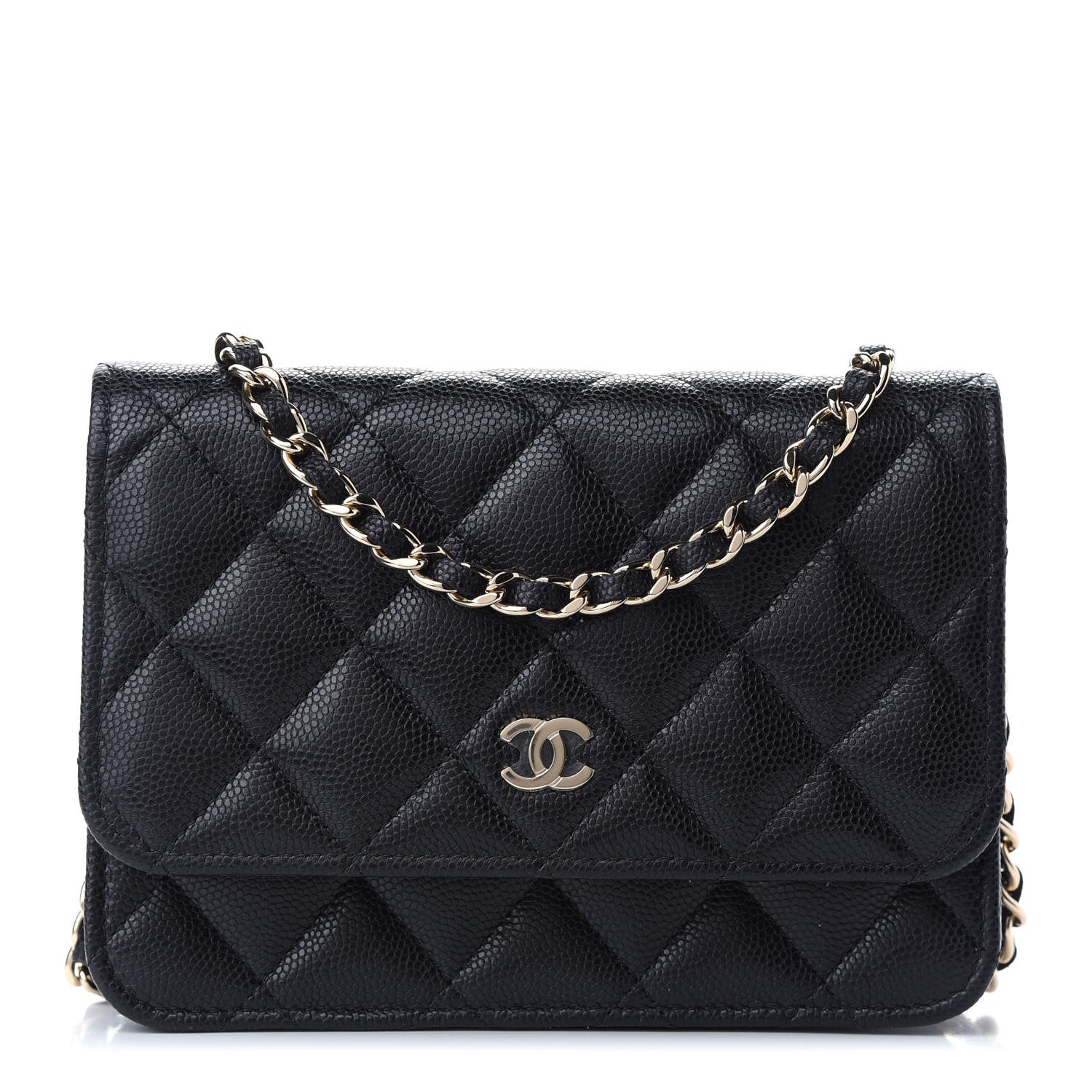 Chanel Caviar Quilted Mini Wallet On Chain WOC Black 1 of 9
