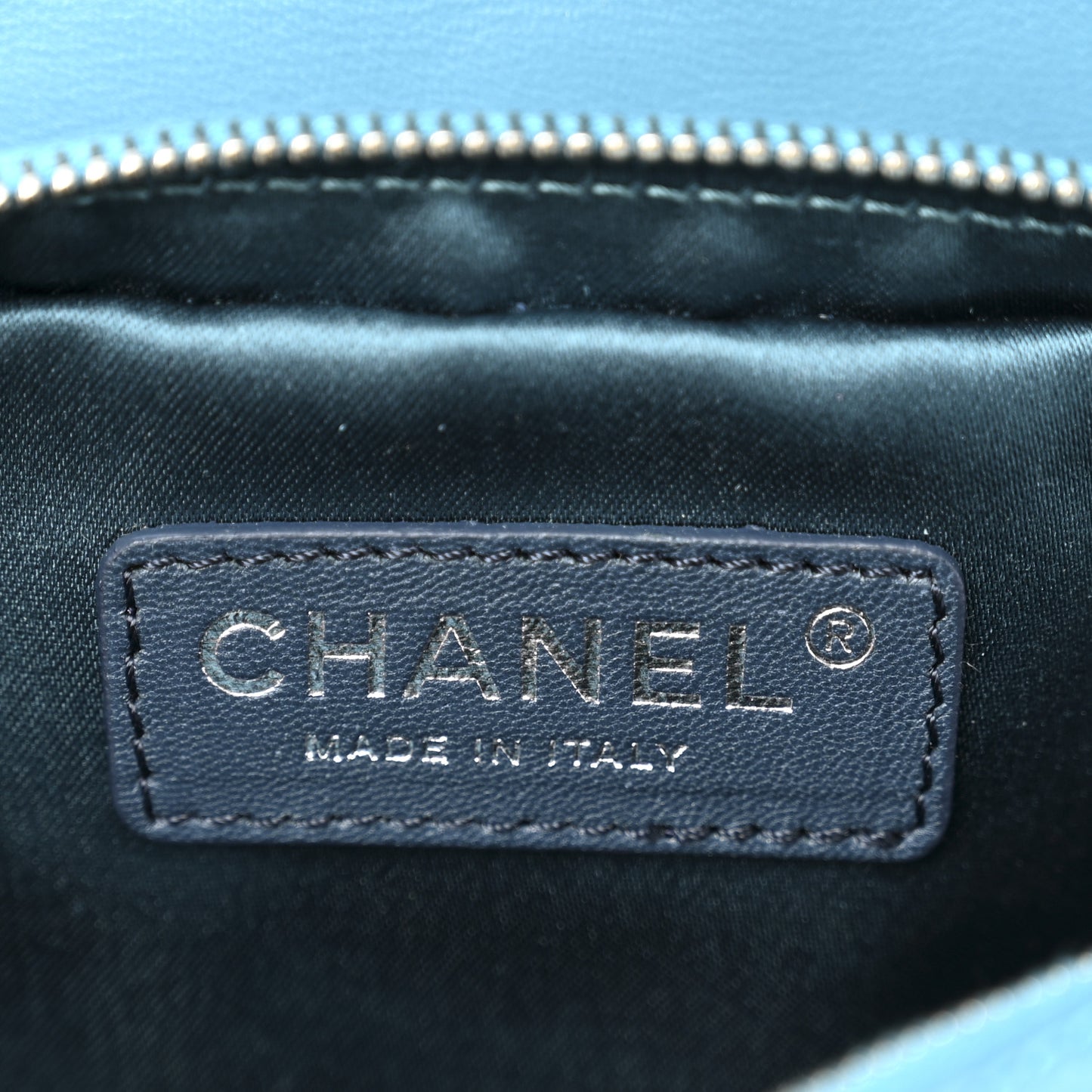 Patent Brilliant Mini Flap WOC Bag Blue