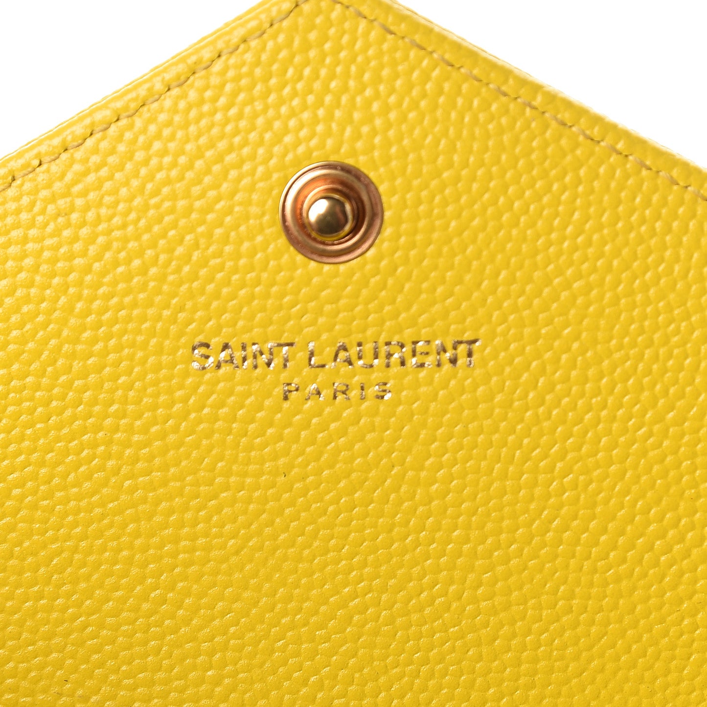 Grain De Poudre Matelasse Chevron Monogram Chain Wallet Yellow