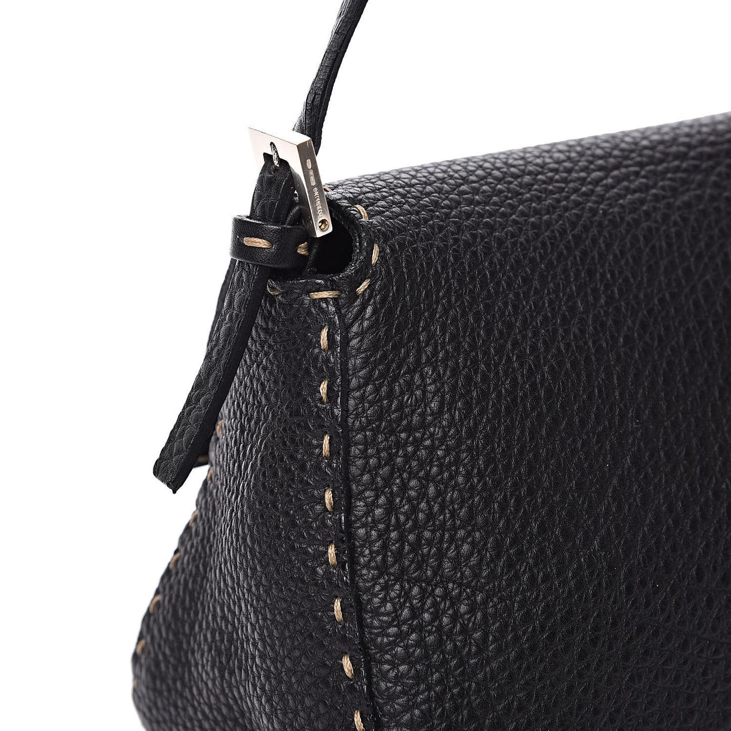 Calfskin Romano Selleria Baguette Black