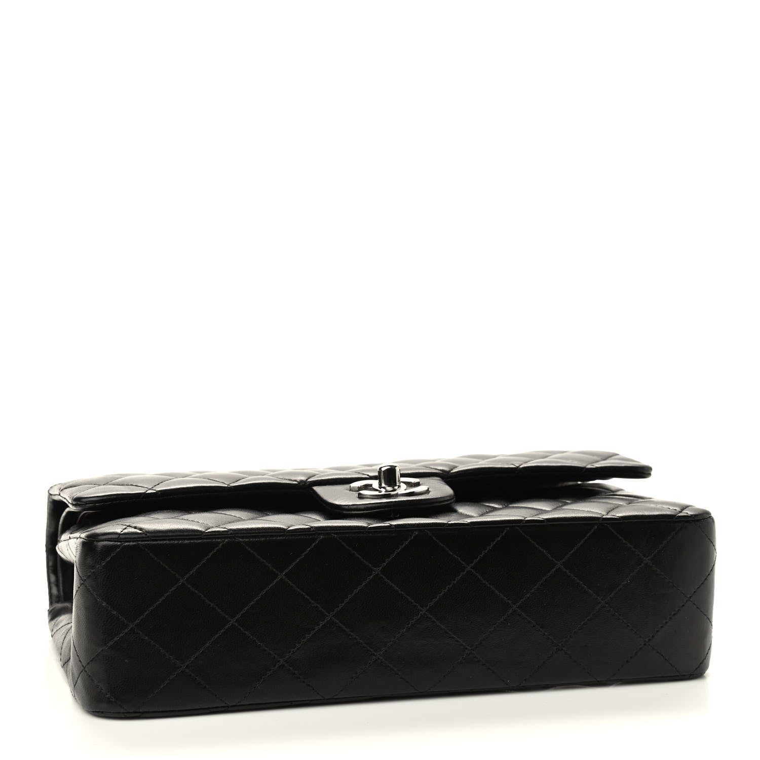 Chanel Lambskin Quilted Medium Double Flap Black 5 of 10
