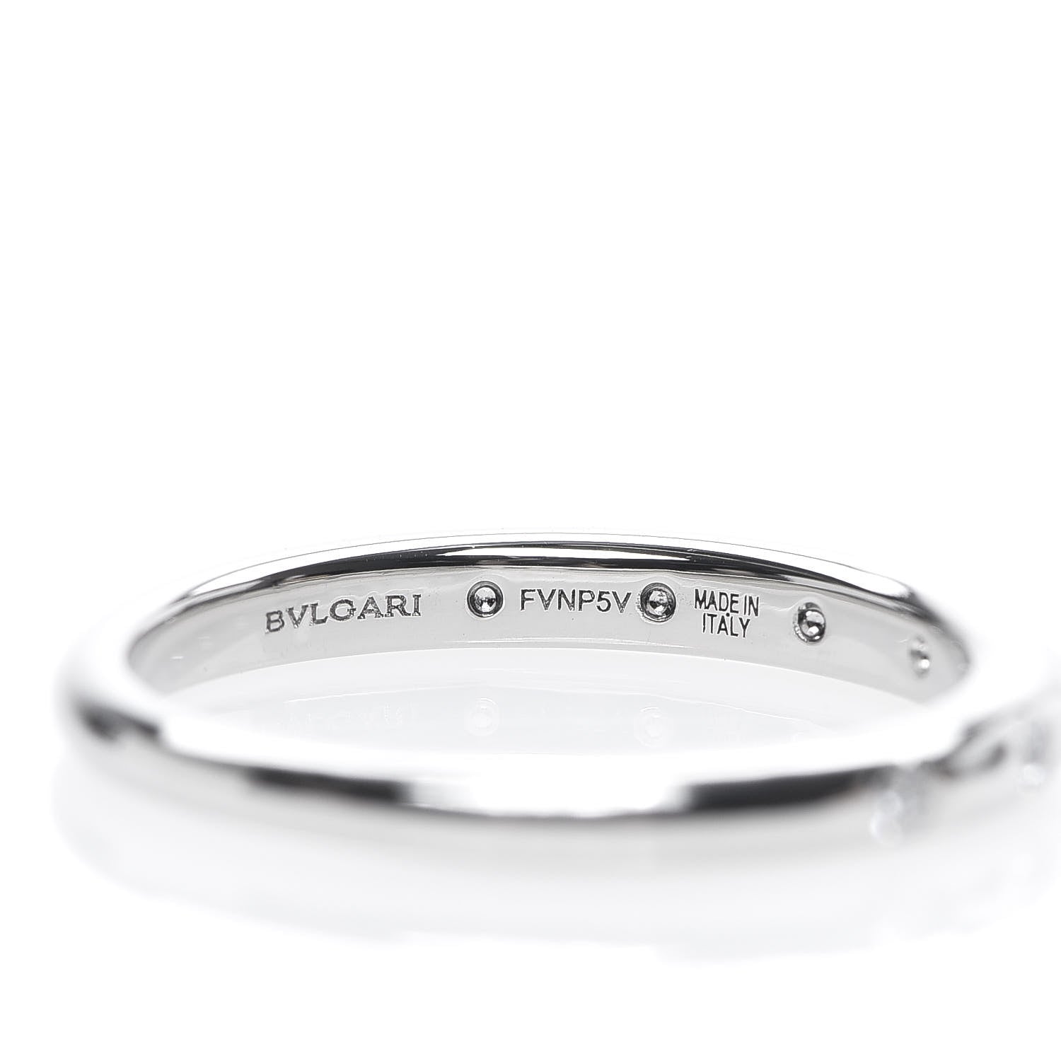 Bulgari Platinum Diamond Fedi Wedding Band Ring 48 4.5 3 of 4