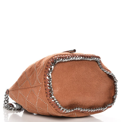Stella McCartney Shaggy Deer Small Falabella Quilted Studded Bucket Bag Brandy 4 of 6