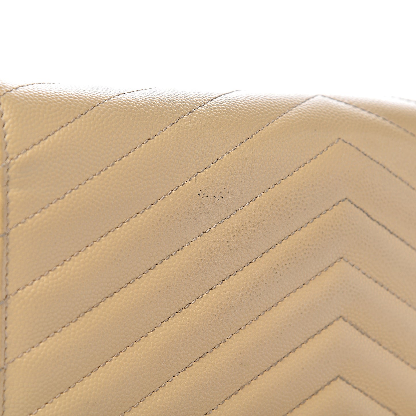 Grain De Poudre Matelasse Chevron Monogram Chain Wallet Nude Powder