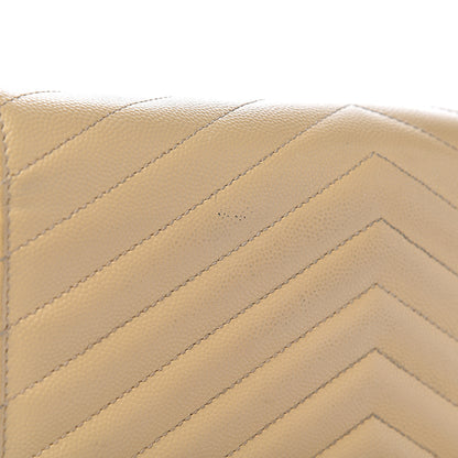 Saint Laurent Grain De Poudre Matelasse Chevron Monogram Chain Wallet Nude Powder 13 of 15