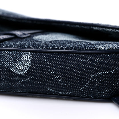 Christian Dior X Peter Doig Denim Camouflage Saddle Bag 8 of 10