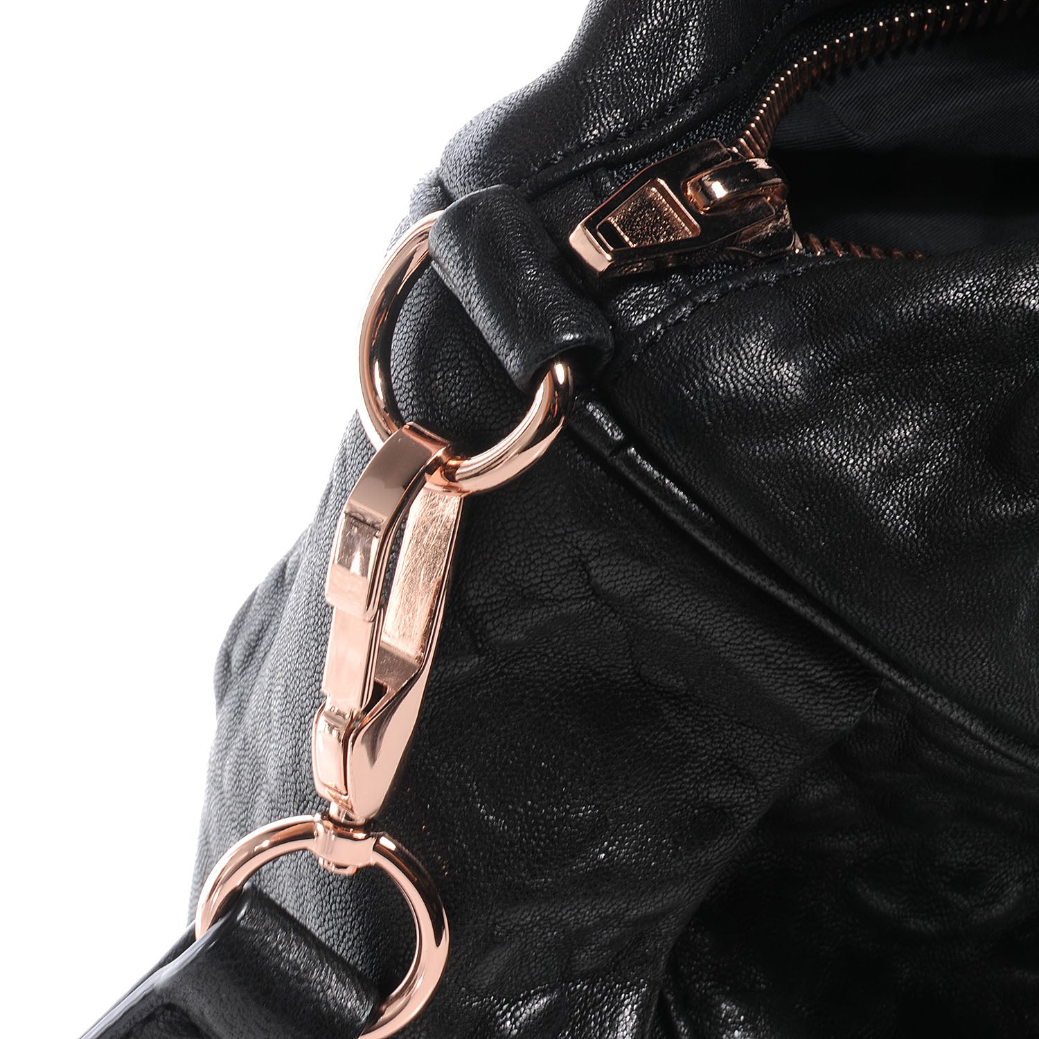 Alexander Wang Leather Rocco w Rose Gold Hardware Black 5 of 7