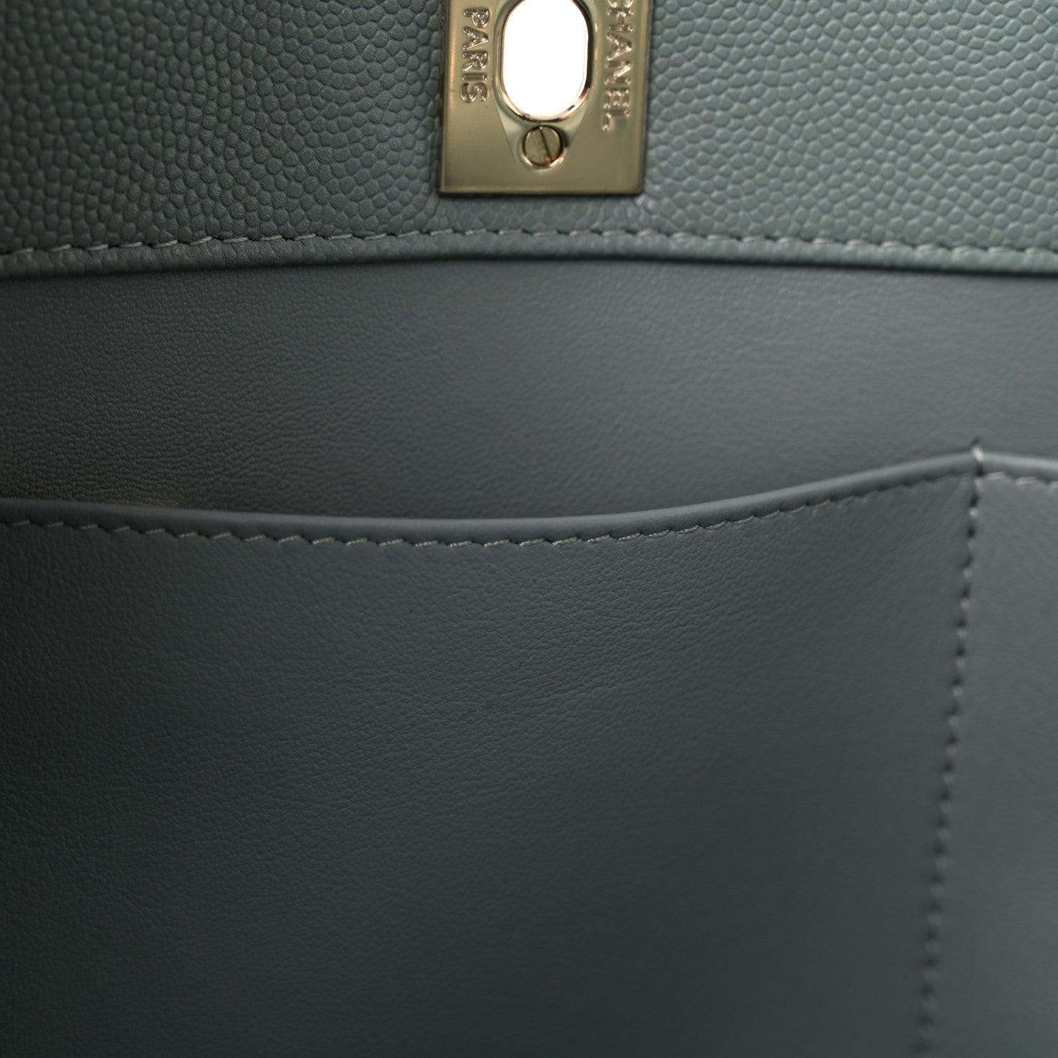 Chanel Caviar Quilted Large Classic Shopping Tote Light Green 11 of 12