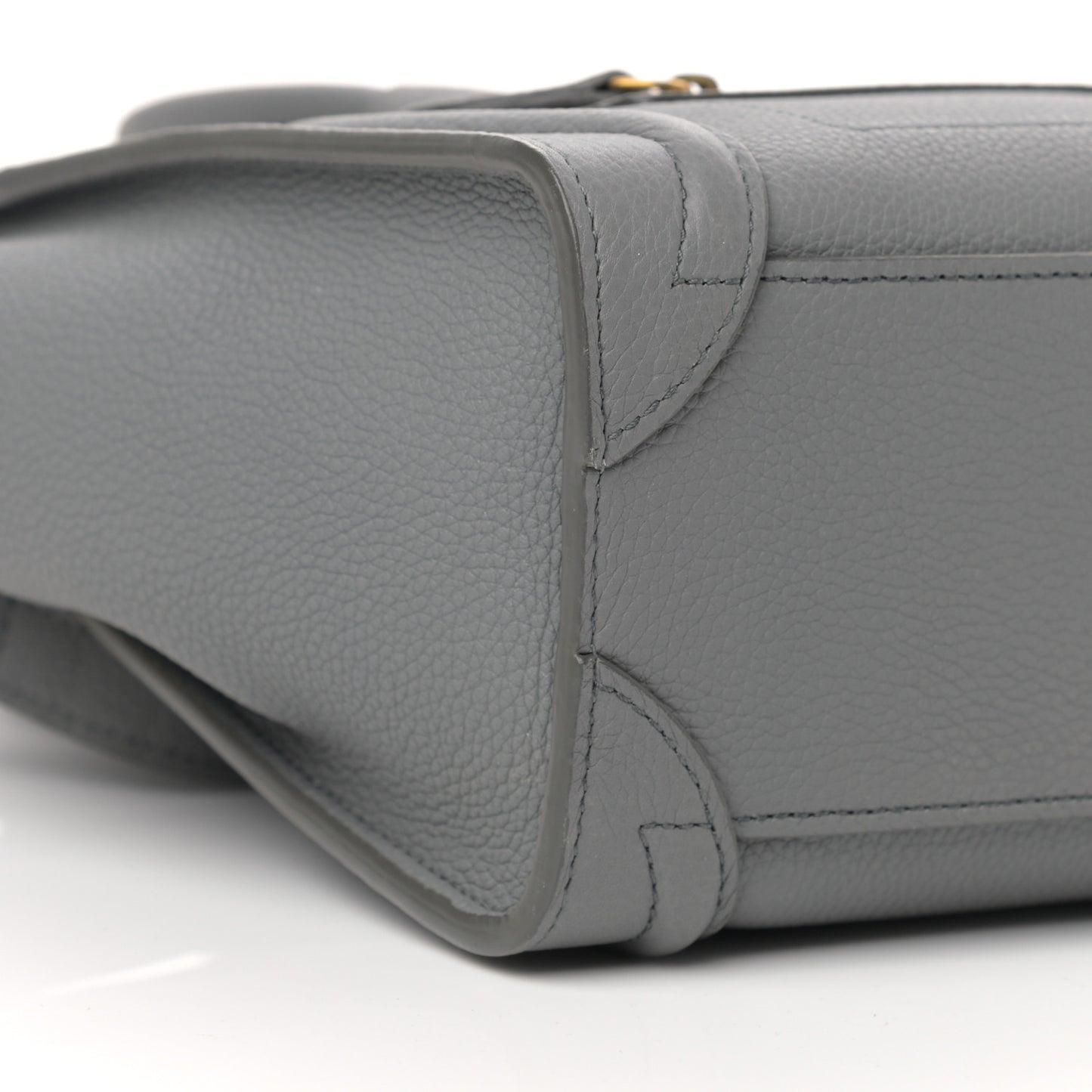 Drummed Calfskin Nano Luggage Kohl