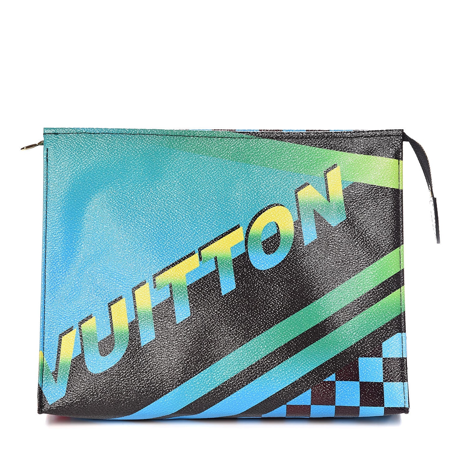 Damier Race Toiletry Pouch 26 Blue Vert
