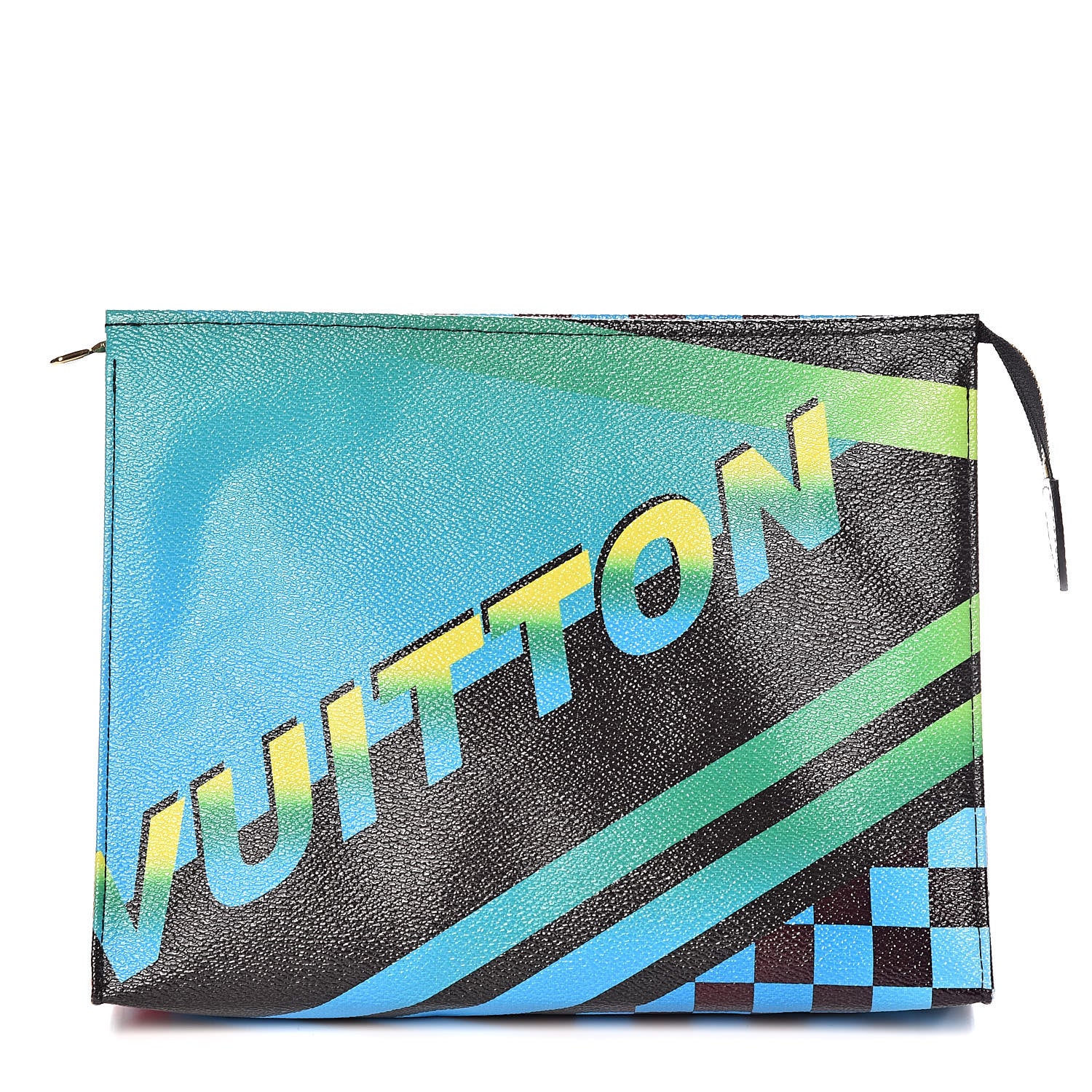 Louis Vuitton Damier Race Toiletry Pouch 26 Blue Vert 1 of 9