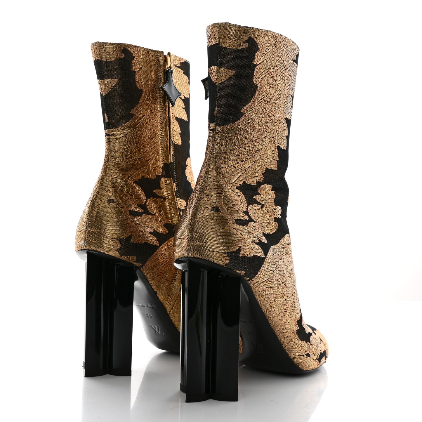 Jacquard Silhouette Ankle Boots 39 Gold Black