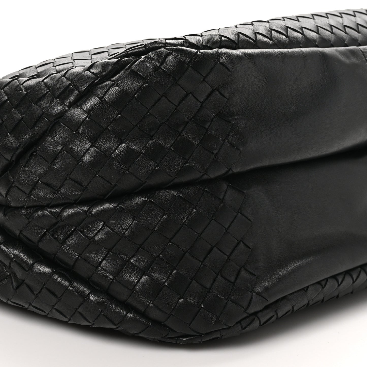 Nappa Intrecciato Medium Campana Hobo Black