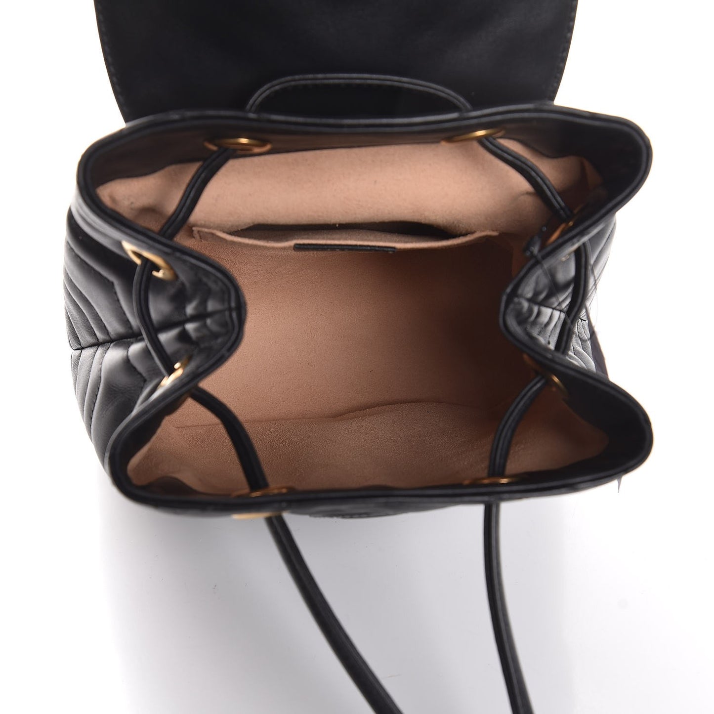 Calfskin Matelasse GG Marmont Flap Backpack Black