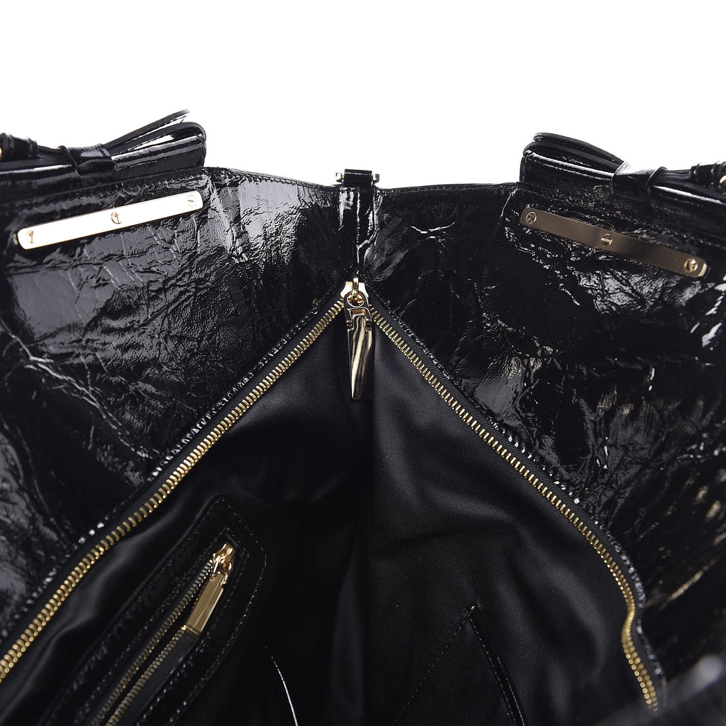 Patent Shoulder Bag Black