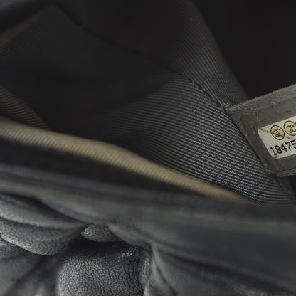 Chanel Washed Lambskin Quilted Medium Chain Around Messenger Black 9 of 10