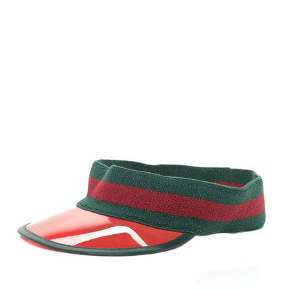 Gucci Vinyl Web Visor L Green Red 1 of 7