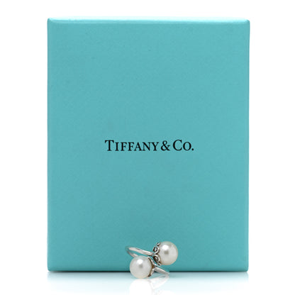Tiffany Sterling Silver Cultured Pearl Paloma's Venezia Goldoni Heart Ring 48 4.5 5 of 5