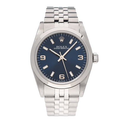 Rolex Stainless Steel 34mm Oyster Perpetual Watch Blue 77080 1 of 6