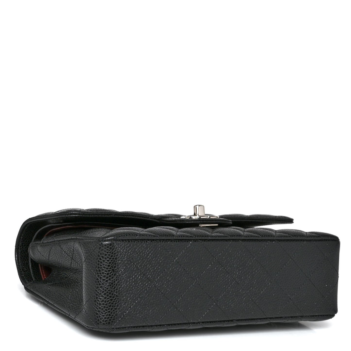 Caviar Quilted Small Double Flap Black