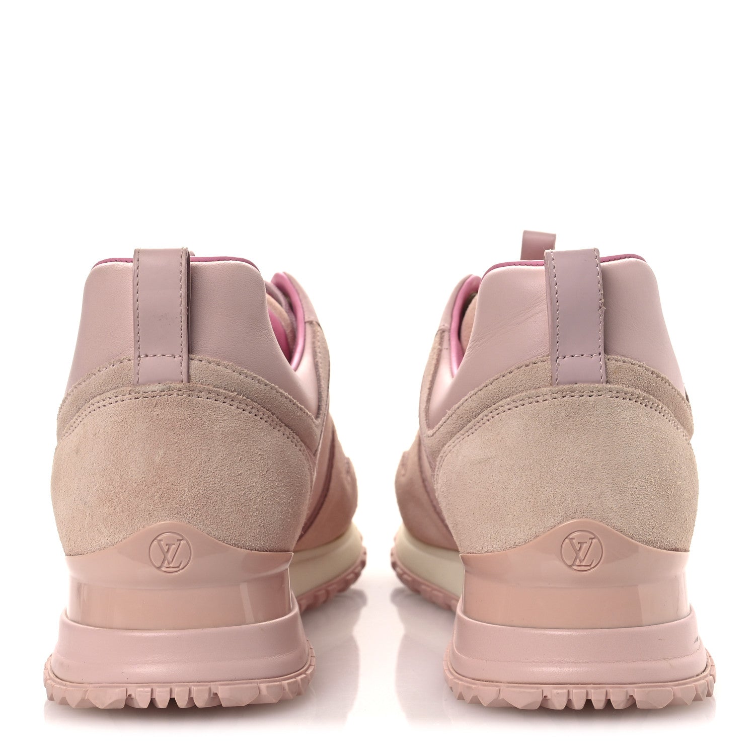Louis Vuitton Suede Calfskin Run Away Sneakers 37.5 Pink 6 of 14
