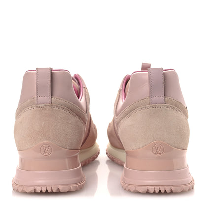 Louis Vuitton Suede Calfskin Run Away Sneakers 37.5 Pink 6 of 14