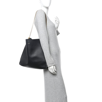 Saint Laurent Calfskin Medium Suzanne Hobo Black 2 of 14