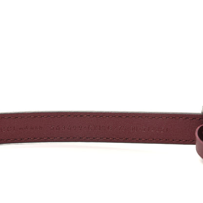 Gucci Suede Icaro Plaque Interlocking G 15mm Belt 75 30 Red 4 of 6