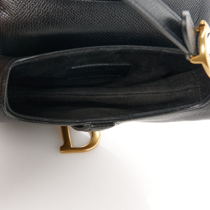 Christian Dior Grained Calfskin Mini Saddle Bag Black 5 of 10