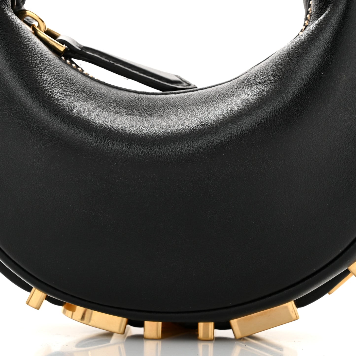 Vitello Grace Matte Nano Fendigraphy Hobo Charm Black