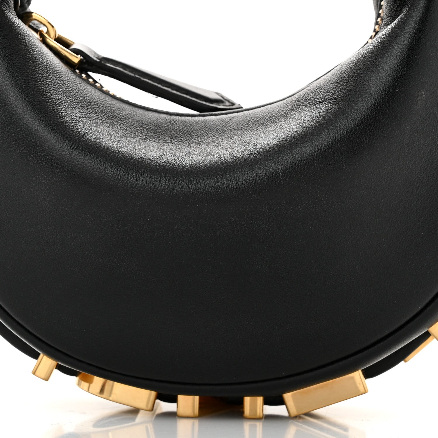 Fendi Vitello Grace Matte Nano Fendigraphy Hobo Charm Black 8 of 10