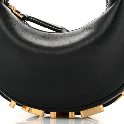 Fendi Vitello Grace Matte Nano Fendigraphy Hobo Charm Black 8 of 10
