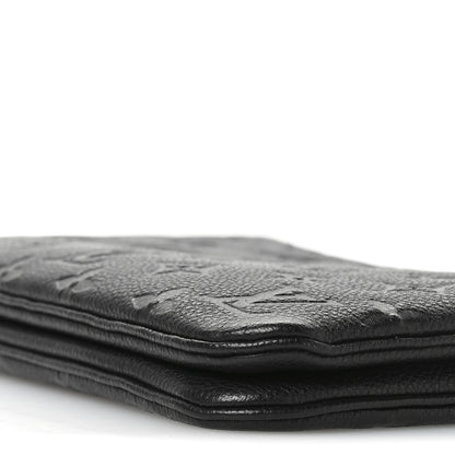 Louis Vuitton Empreinte Double Zip Pochette Black 9 of 9