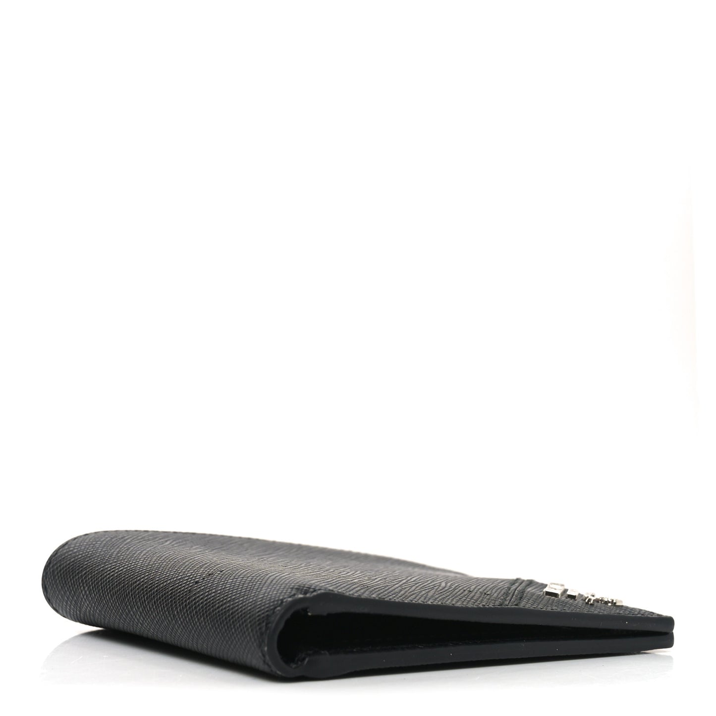 Saffiano Metal Bi-Fold Wallet Black