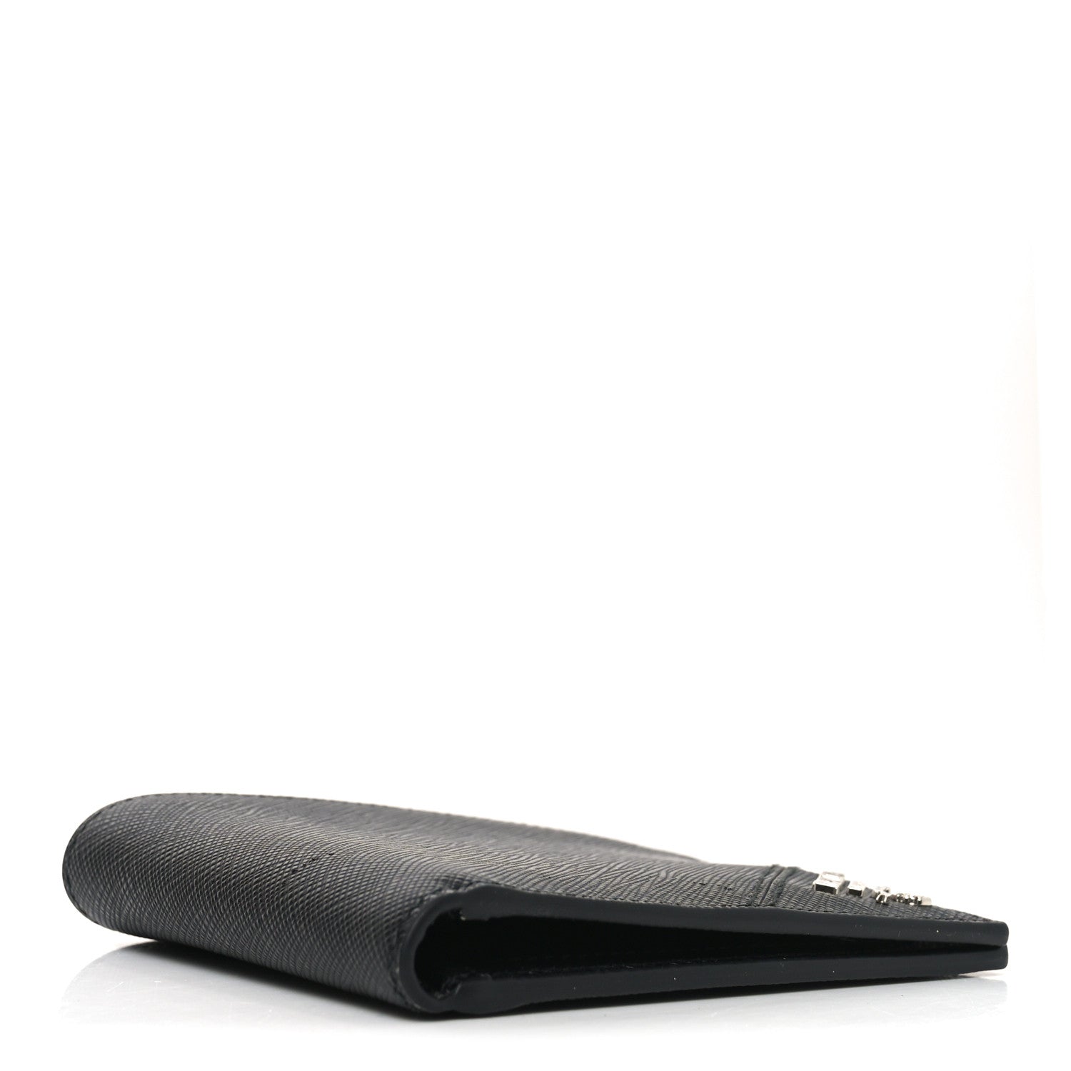 Prada Saffiano Metal Bi-Fold Wallet Black 3 of 6