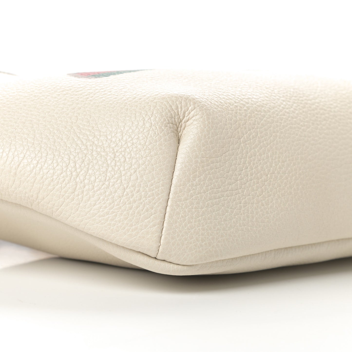 Grained Calfskin Logo Belt Bag White