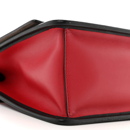 Fendi Vitello Century F is Fendi Bi-Color FF 1974 Embossed Kan I Shoulder Bag Fragola Maya Black 9 of 14