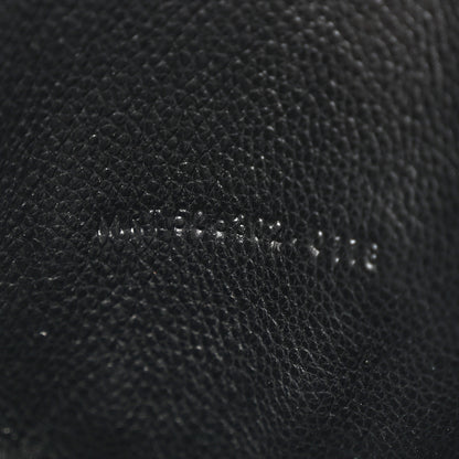 Saint Laurent Metallic Cracked Calfskin Monogram Heart Key Pouch Silver 7 of 10