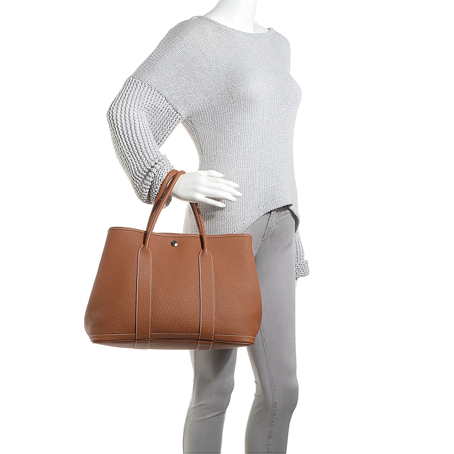 Hermes Vache Fjord Garden Party Tote 36 MM Gold 2 of 12