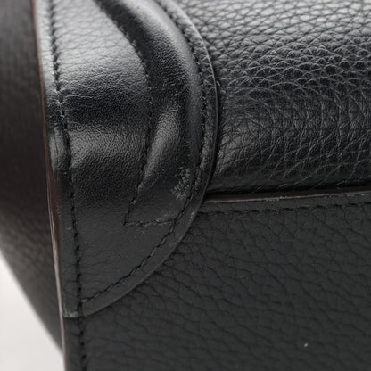 Celine Drummed Calfskin Nano Luggage Black 12 of 22